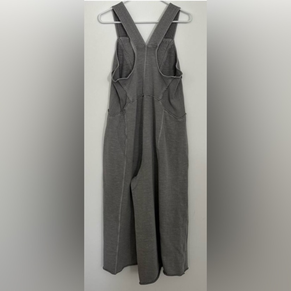 Anthropologie Daily Practice Charcoal Wide Leg Jumpsuit